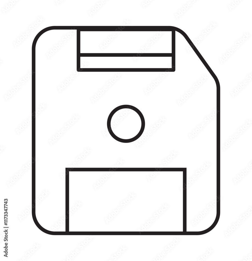Print Floppy disk icon Thin line Print Floppy disk icon Thin line