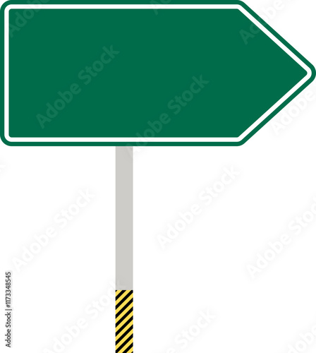 Illustration of a traffic signs with yellow and black stripes caution sign.Empty sign board for your design. 