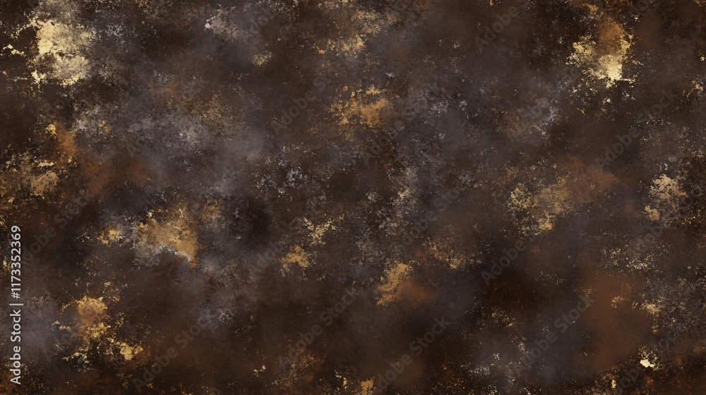 Obraz premium Abstract Dark Brown Gold Texture Background, Grunge Splatter Paint Design
