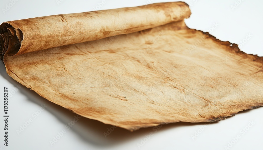 Antique Parchment Scroll Aged Paper Texture Rolled Manuscript Background Antique Parchment Scroll Aged Paper Texture Rolled Manuscript Background