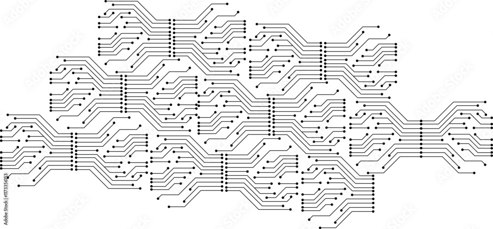Fototapeta premium Circuit board. Technology background. Central Computer Processors CPU concept. Motherboard digital chip.