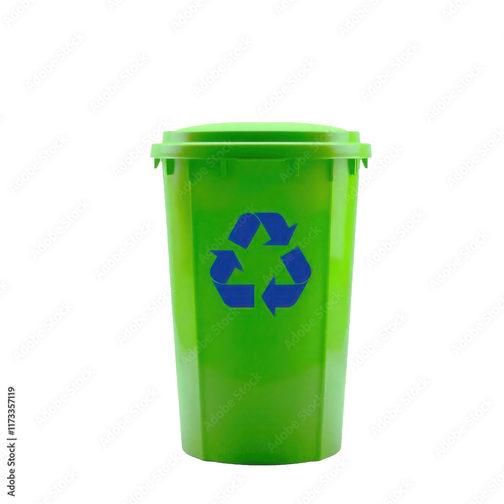 green recycle bin with a recyle symbol in transparent background green recycle bin with a recyle symbol in transparent background