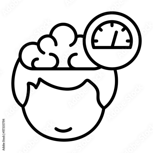 Speed Human Mind Outline Style Icon