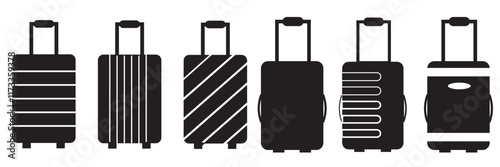 Print Travel bag icon in flat style. Luggage vector illustration on white isolated background. Baggage business concept. 