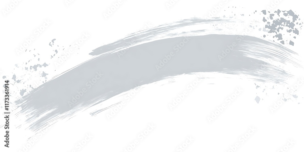 Fototapeta premium Abstract grey brush stroke, design element, website banner, background.