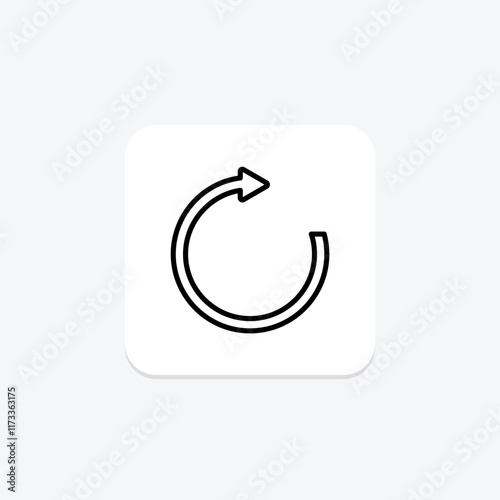 Restore line icon , vector, pixel perfect, illustrator file photo