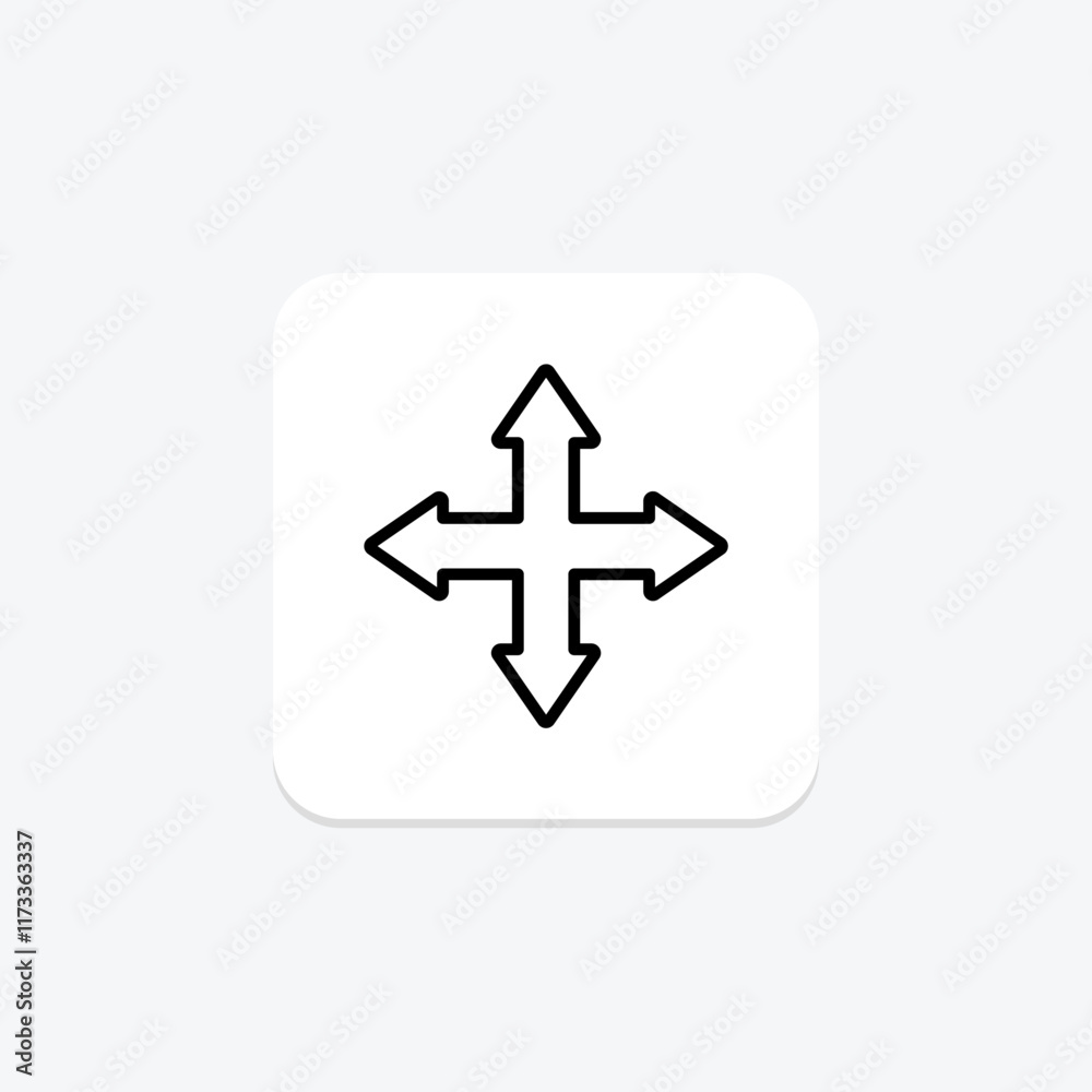 Free Expand line icon , vector, pixel perfect, illustrator file Free Expand line icon , vector, pixel perfect, illustrator file