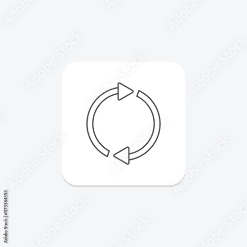 Free Reload thinline icon , vector, pixel perfect, illustrator file photo