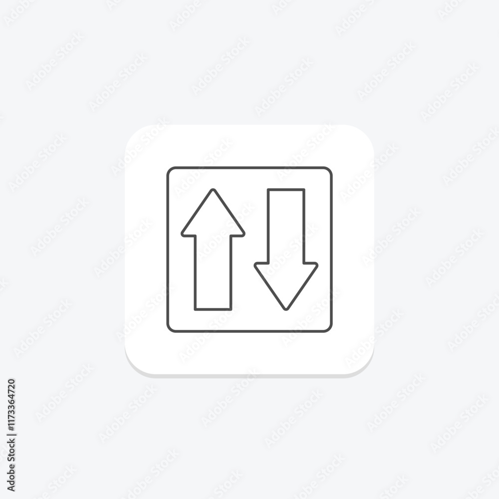 Arrow Up Down thinline icon , vector, pixel perfect, illustrator file Arrow Up Down thinline icon , vector, pixel perfect, illustrator file
