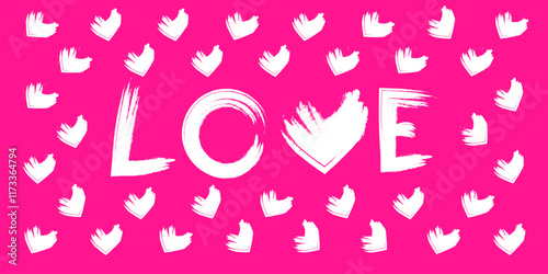 Valentines Day Love Heart Seamless Pattern Print