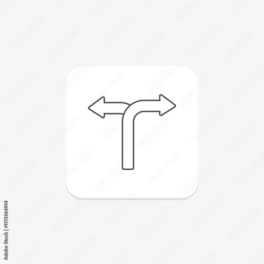 Double Way thinline icon , vector, pixel perfect, illustrator file Double Way thinline icon , vector, pixel perfect, illustrator file
