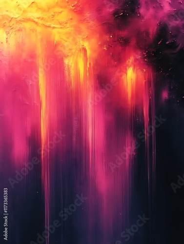 Abstract fiery pink and orange streaks.