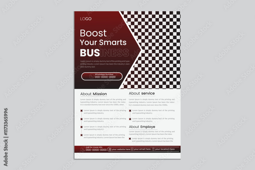Obraz premium unique business flyer design 2025 with mockup file