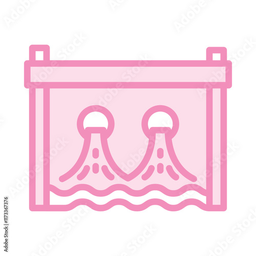 Hydropower duotone line icon , vector, pixel perfect, illustrator file
