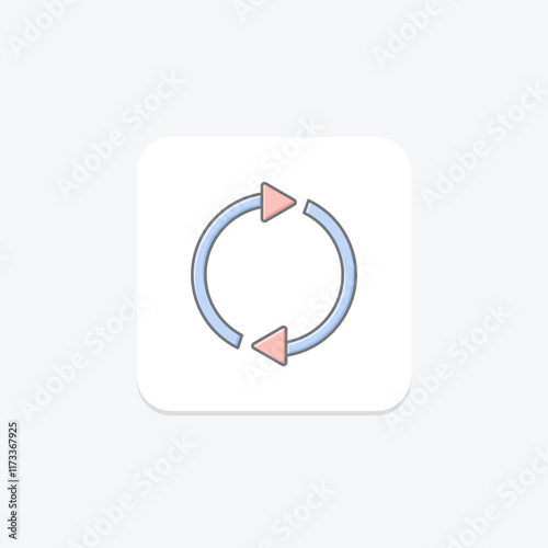 Free Reload lineal color icon , vector, pixel perfect, illustrator file