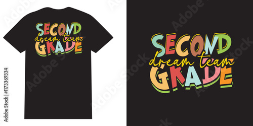 Second dream team grade tshirt design, Back to School Svg, Kindergarten Svg design, First/Second/Third Grade Design, School Quote Svg,  First Day Of School Mug Svg, Cut File For Cricut	