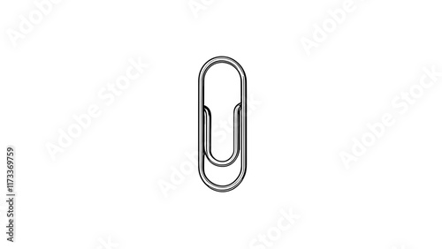 paper clip isolated cartoon illustration 