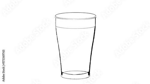 glass of water cartoon illustration 