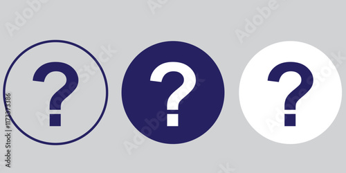 Print Question mark icon symbol, vector illustration