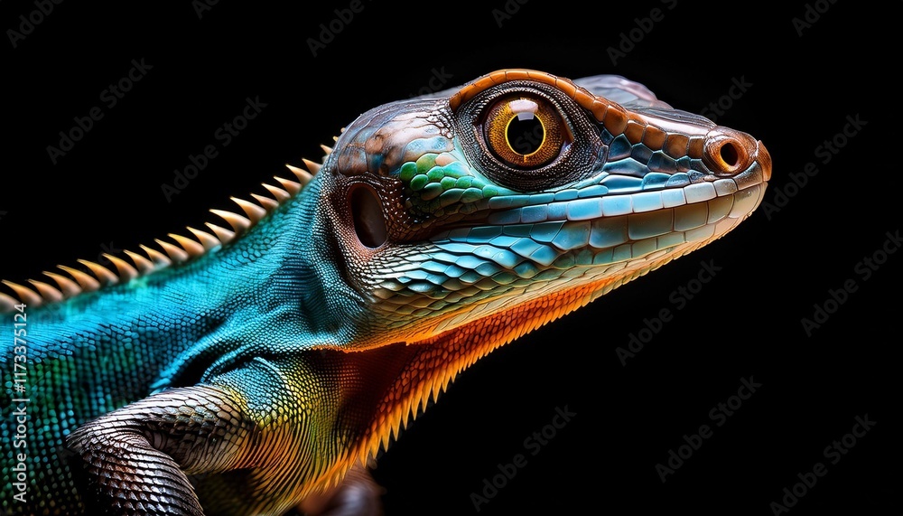 Fototapeta premium close up of iguana