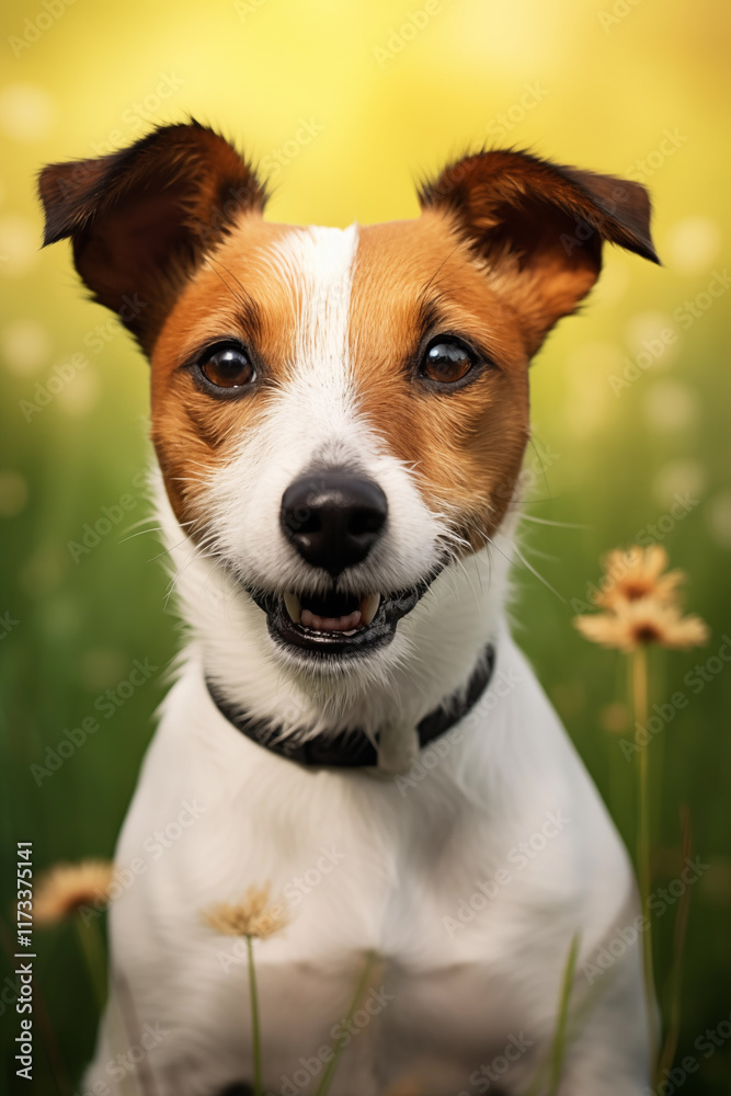 Portrait of jack russell terrier smiling cute dog pet Portrait of jack russell terrier smiling cute dog pet