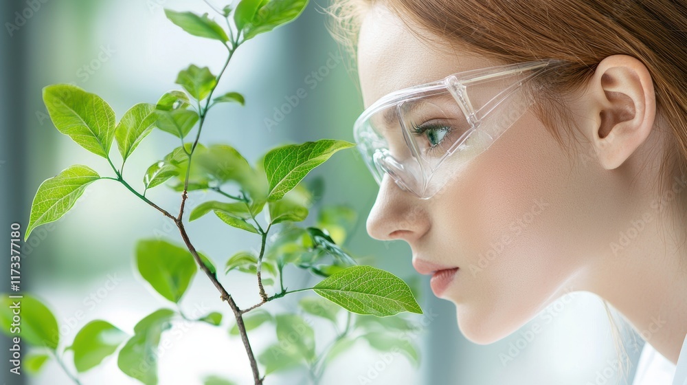 A scientist working in a laboratory, conducting research on renewable energy technologies or climate change mitigation strategies, representing the role of science and innovation in addressing the A scientist working in a laboratory, conducting research on renewable energy technologies or climate change mitigation strategies, representing the role of science and innovation in addressing the