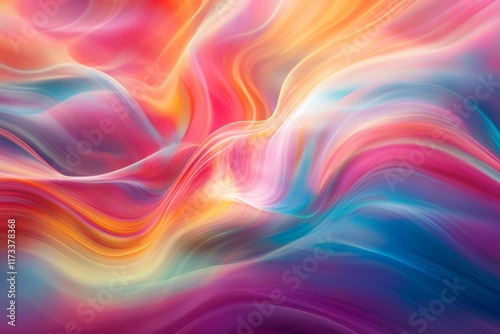 Wallpaper Mural Colorful Abstract Digital Backdrop of Flowing Data and Waves in Vibrant Hues for Creative Visuals Torontodigital.ca