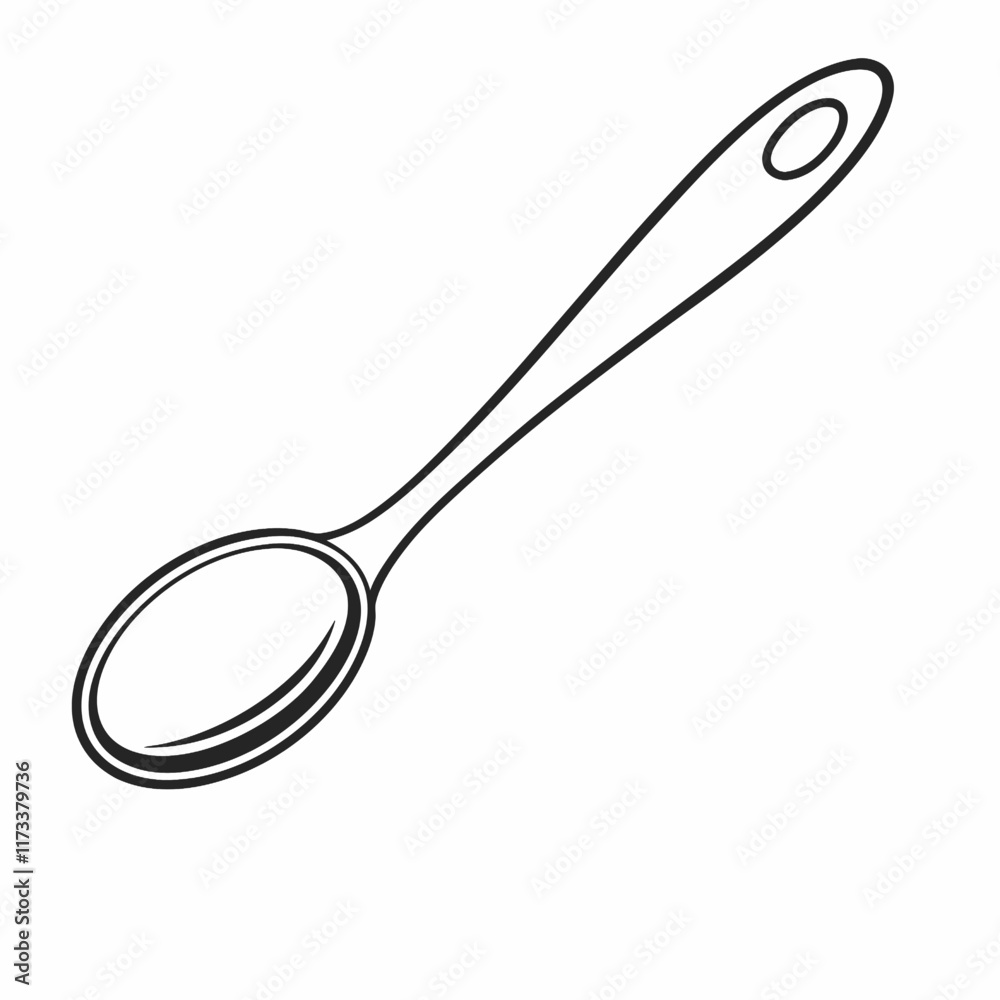 a vector silhouette of a simple spoon with a rounded bowl and a slightly curved handle a vector silhouette of a simple spoon with a rounded bowl and a slightly curved handle