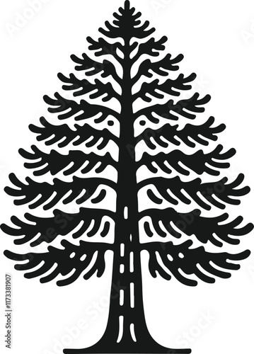 Vector design Tree,
silhouette tree, flat tree design