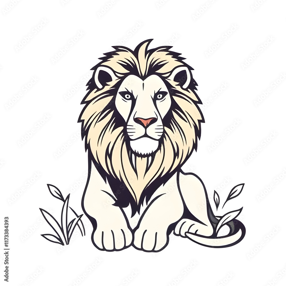 Obraz premium lion head vector