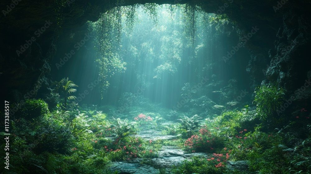 Digital jungle with cybernetic animals and plants Digital jungle with cybernetic animals and plants
