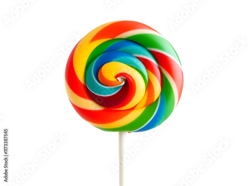 colorful lollipop isolated on transparent background 