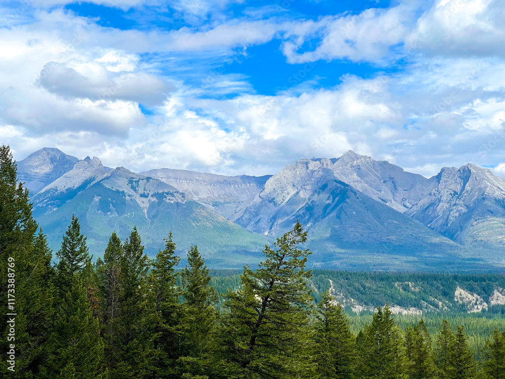 Fototapeta premium Majestic Banff National Park: A Canadian Rockies Paradise in Alberta, Canada (Banff City)