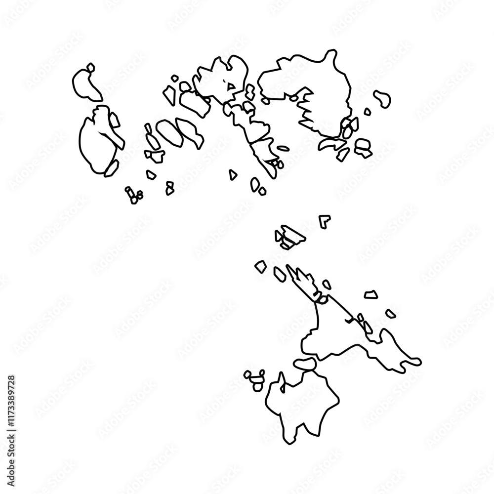 Obraz premium kepulauan riau map