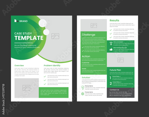 Corporate business case study Booklet Template Layout Design
