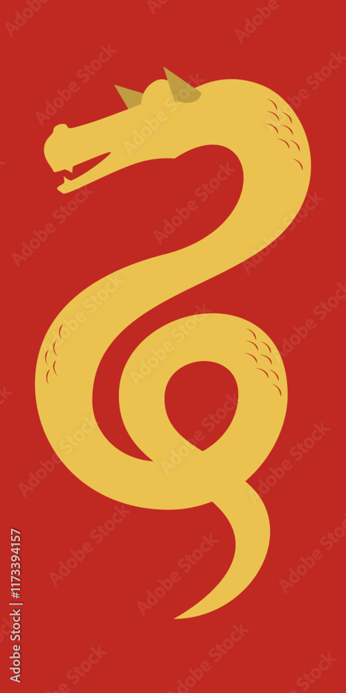 Dragon minimalist chinese vector Dragon minimalist chinese vector
