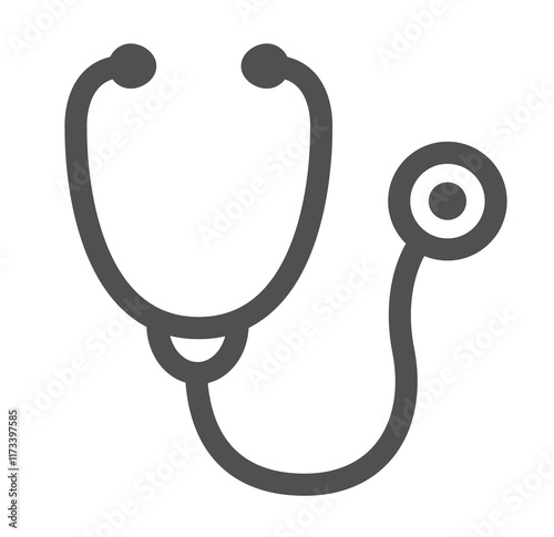 Stethoscope icon, medical stethoscope sign. Doctor, physician icon. Vector illustration