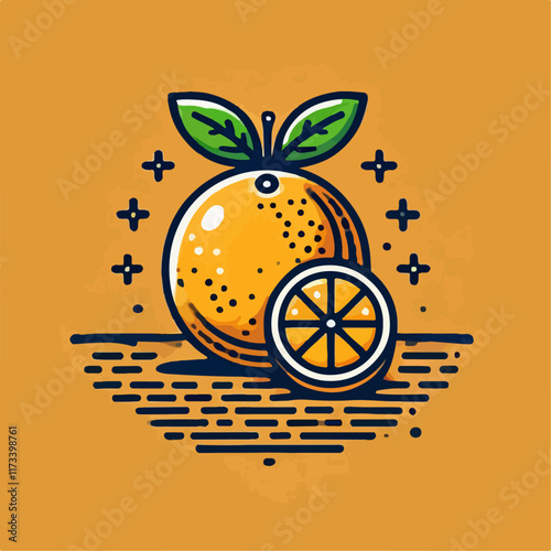 illustration of an orange fruit