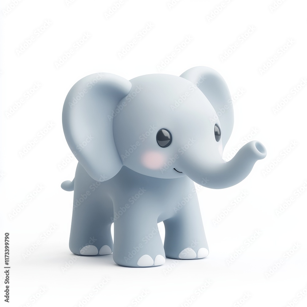 Animal 3D render icon on a white background, representing a modern and playful conceptual Animal 3D render icon on a white background, representing a modern and playful conceptual