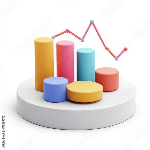 Analysis 3D render icon on a white background, showcasing a sleek and modern conceptual