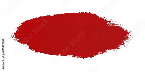 Wallpaper Mural Red paintbrush stroke, isolated on white background, design element. Torontodigital.ca