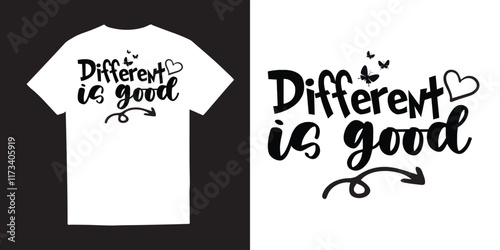 Different is good tshirt design, Mental Health SVG tshirt design, Inspirational svg, Positive SVG, Motivational SVG, Hope Svg, Mental Health Awareness, Cut Files for Cricut