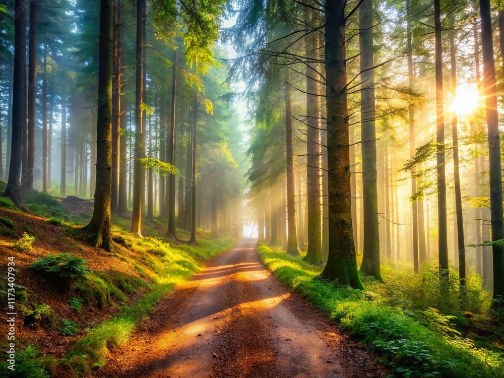 Misty Forest Hiking Trail: Adventurous Nature Photography Misty Forest Hiking Trail: Adventurous Nature Photography