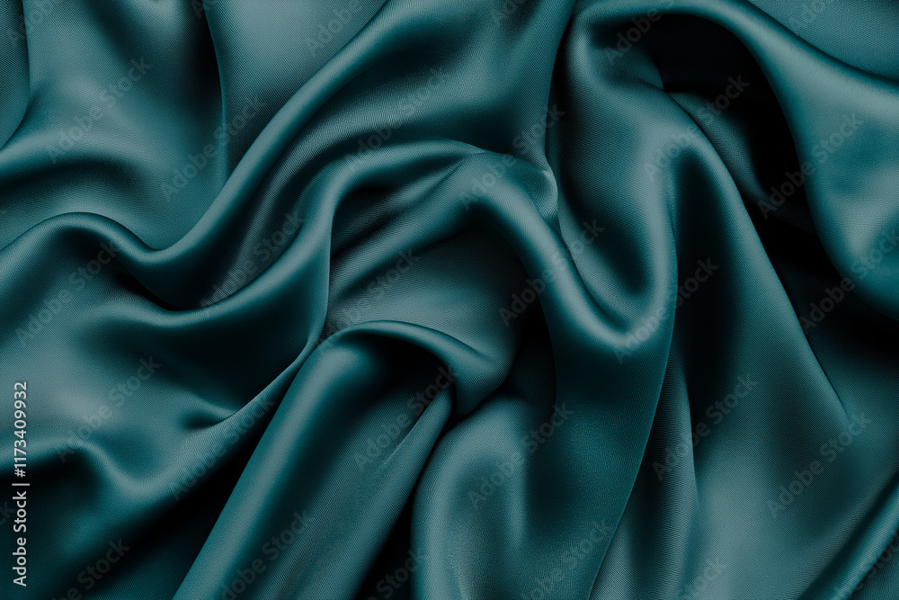 custom made wallpaper toronto digitalDark Teal Green Satin Fabric Texture Background with Smooth and Shiny Folds, Abstract Backdrop Featuring Delicate Satin Material, Luxurious and Elegant Look. Generative Ai