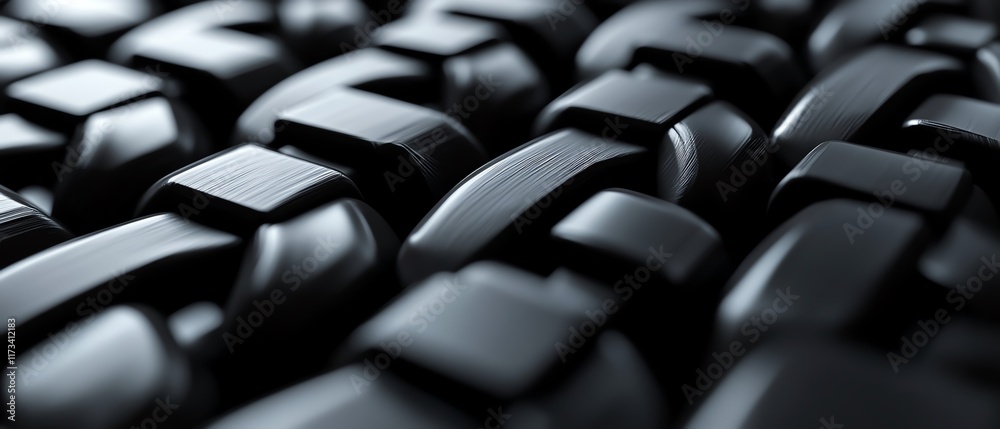 Fototapeta premium Closeup of gray diagonal chain, representing blockchain concept with interconnected digital links, sleek and modern design, futuristic theme, 8K ultrarealistic details