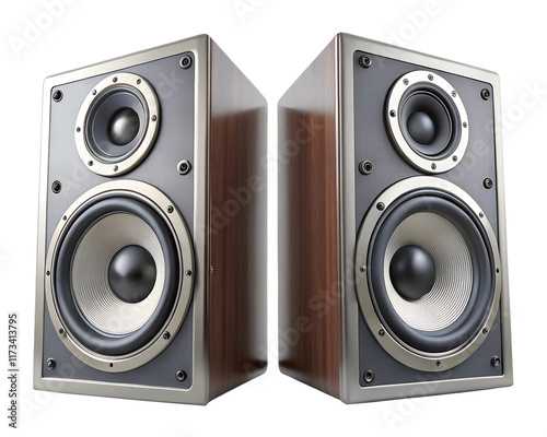 music audio speakers on white background.png