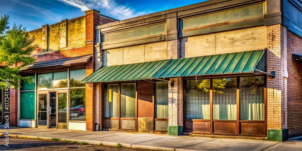 Obraz premium Modern Mixed-Use Building Commercial Space For Sale or Lease - Urban Exploration Photography