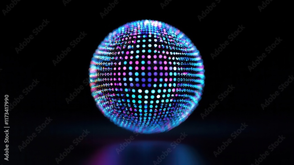 3D globe composed of interconnected data points, representing global AI data analysis, big data, machine learning insights 3D globe composed of interconnected data points, representing global AI data analysis, big data, machine learning insights