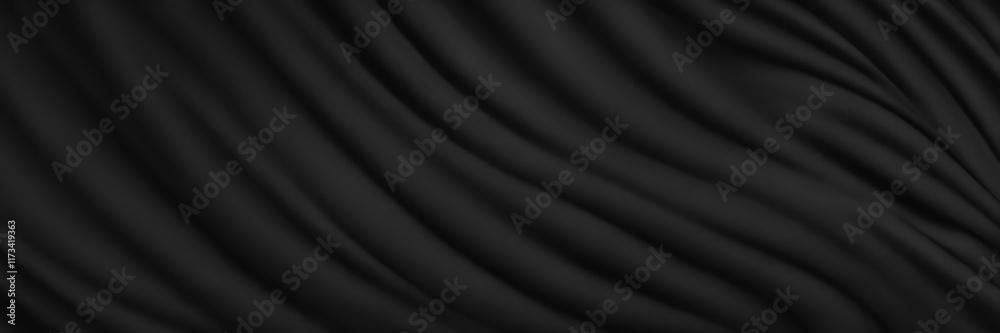 Fototapeta premium abstract shapes like fabrics on a black background shimmer with black colors