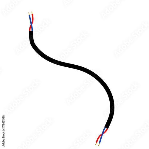 Torn electric power cable